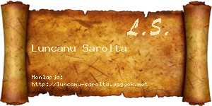 Luncanu Sarolta névjegykártya