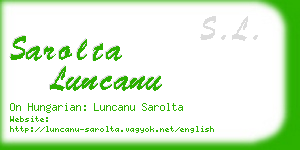 sarolta luncanu business card